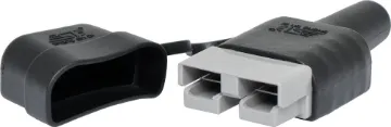 Black Boot and Cover to suit 50A Anderson Plugs Rubber boot cover for 50A Anderson connectors with dust cover to protect the connector from dust and moisture when not in use.