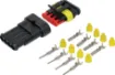 Great for automotive wiring - requires no special crimpers. Use a standard automotive crimper, pliers or solder terminate. 14A rated.