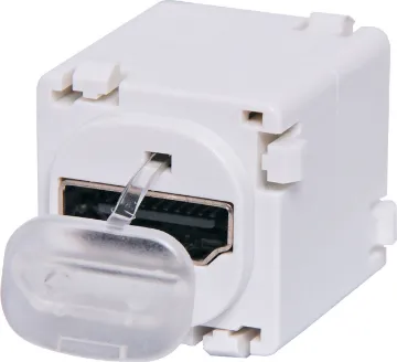 HDMI Clip-in Mechanism to suit Clipsal Wallplates Clip in mechansim to suit clipsal wallplates.
HDMI socket on either side of mechanism.
Features protective flip-up cover for when not in use.
Compatible with HDMI 1.4