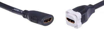 HDMI 2.0 to Flylead Clipsal Style Clip-In Mechanism Fitted with HDMI 2.0 sockets on both ends. 150mm fly lead