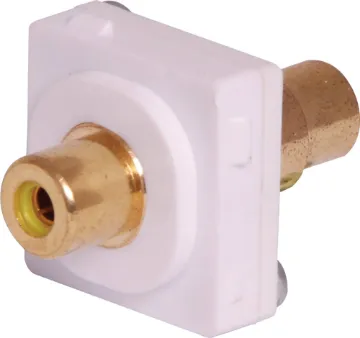 Yellow RCA to RCA Clipsal Clip-In Mechanism Double sided pluggable design for connection with pre-made leads.
Clipsal Yellow