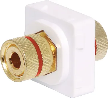 Red Binding Post / Banana Clipsal Clip-In Mechanism Double sided pluggable banana sockets Banana Red. Clipsal type.