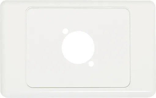 Single gang wallplate with both clipsal and hpm covers. Suit any standard dimension "D" series XLR, HDMI, USB, RCA or RJ connectors. Mounting hole spacing 19W x 24Hmm. 