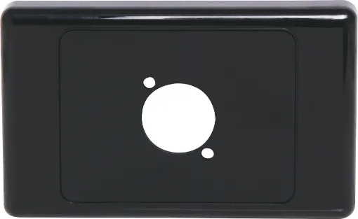 Single gang wallplate with both clipsal and hpm covers. Suit any standard dimension "D" series XLR, HDMI, USB, RCA or RJ connectors. Mounting hole spacing 19W x 24Hmm. 