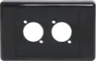 Suit any standard dimension "D" series XLR, HDMI, USB, RCA or RJ connectors. Mounting hole spacing 19W x 24Hmm. Supplied with two cover faceplates.
