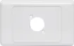 Single wallplate to suit any standard dimension SpeakOn sockets. Countersunk screw holes. Mounting hole spacing 19W x 24Hmm.