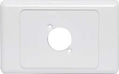 Single wallplate to suit any standard dimension SpeakOn sockets. Countersunk screw holes. Mounting hole spacing 19W x 24Hmm.