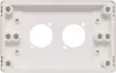 Dual wallplate to suit any standard dimension SpeakOn sockets. Countersunk screw holes. Mounting hole spacing 19W x 24Hmm.