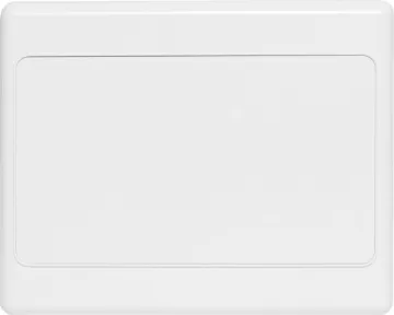 Blank Double Width Wallplate A double width wallplate with matching fascia cover.
