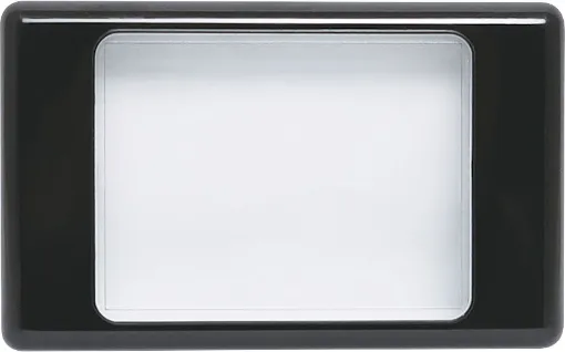 Made from clear plastic, this wallplate can be used in designs which need to have visible monitoring of relay operation, display screens or timers. Two black snap fit covers to suit your installation.