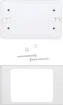 Fits standard electrical wall box. Suits P 8045, P 8047 & P 8052.