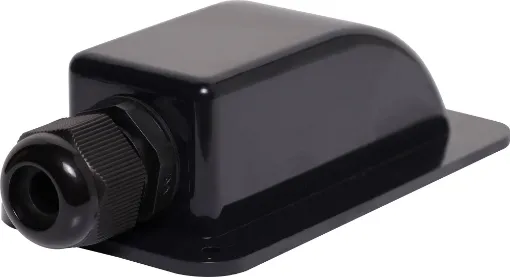 A handy gland cable entry point for caravans, campers and vehicles with roof mounted solar panels. Can be surface mounted using silastic or similar weatherproof adhesive. PG13.5 cable gland with 7.5mm cable entry (prior to tightening). Size: 60W x 112D x 35Hmm.