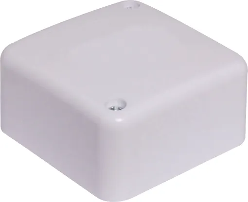 Plastic electrical junction wall box with multiple conduit entries.