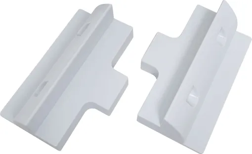 These tough surface mount brackets offer a way to mount solar panels without penetrating the roof of the caravan. They can be attached using a silastic or similar adhesive. 