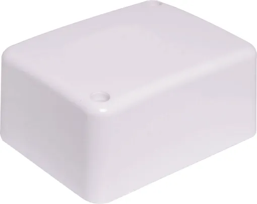 Plastic electrical junction wall box with multiple conduit entries. 101W x 71D x 46Hmm.