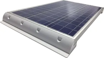 Plastic Solar Panel End Mount 2pc These tough surface mount brackets offer a way to mount solar panels without penetrating the roof of the caravan. They can be attached using a silastic or similar adhesive.