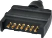 Replacement 7 pin flat trailer plug. Suitable for use with 7 core trailer cable (W 4222).