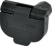 A vehicle mount round 7 pin trailer plug suitable for use with 7 core trailer cable (see W 4222 cable). Suits a 7 pin trailer plug. Flush surface mounting, add P8098 for chassis mounting.