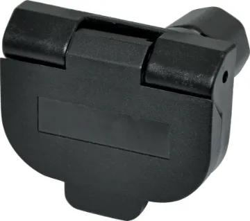 Round 7 Pin Trailer Socket A vehicle mount round 7 pin trailer plug suitable for use with 7 core trailer cable (see W 4222 cable). Suits a 7 pin trailer plug. Flush surface mounting, add P8098 for chassis mounting.
