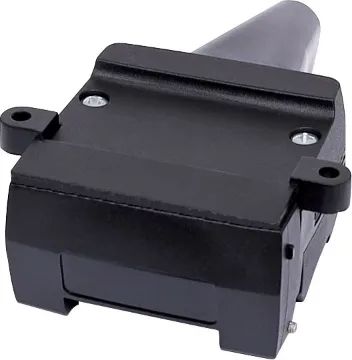 12 Pin Flat Trailer Chassis Socket A 12 Pin flat trailer socket. Connects to a 12 pin flat trailer plug (P8096). Suitable for use with 12 core trailer cable.