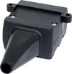 A 12 Pin flat trailer socket. Connects to a 12 pin flat trailer plug (P8096). Suitable for use with 12 core trailer cable.