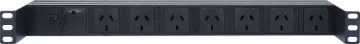 Rack Mounted Surge Protected 7 Way Power Board The neat solution to supplying mains power to your mounted equipment.