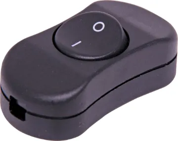 Low Voltage In Line Rocker Switch 6A  A 2 core in-line low voltage DC rocker switch. Suitable for currents up to 6A. Frame and actuator constructed from UL94V-2 nylon.
Terminals are silver plated brass.