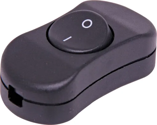A 2 core in-line low voltage DC rocker switch. Suitable for currents up to 6A. Frame and actuator constructed from UL94V-2 nylon.
Terminals are silver plated brass. 