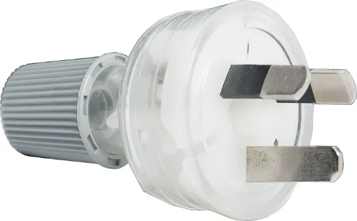 10A Rated. Clear Inline Plug.