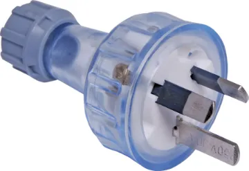 3 Pin 10A Clear Heavy Duty Mains Plug 10A Rated. Clear Inline Plug