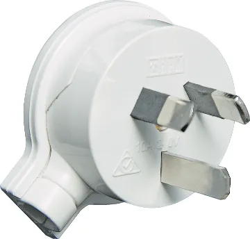 3 Pin 10A Side Entry Mains Plug HPM 10A Rated. Side Entry Plug.