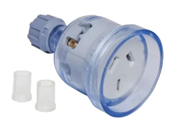 3 Pin 10A Clear Heavy Duty Mains Socket  10A Rated. Clear Line Socket