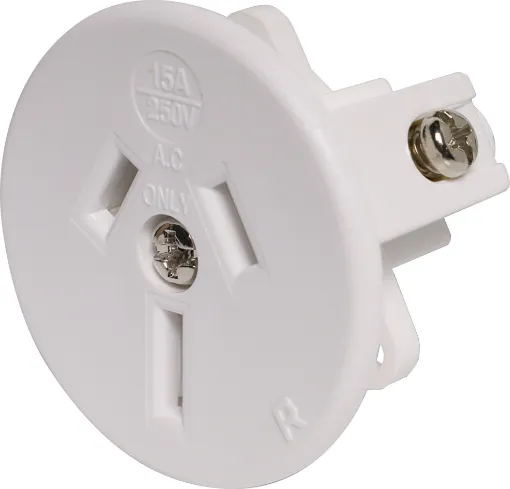 Suits panel thickness 1.0 to 3.0mm.
Mounting depth &tilde 26mm. 10A rated.
White only.
