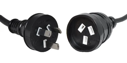 Heavy duty black plugs and lead. 10m