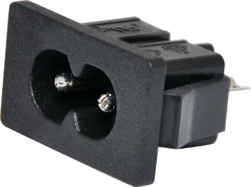 Fig 8 C8 2.5A Snap-In Chassis Mains Socket Snap in 2.5A 240VAC