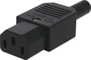 C13 Female Line Mains Plug 10A IEC SAA Approved. IEC C13 Plug