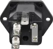 With Fuse Holder
Uses M205 type fuse, with space for a spare.
10A 240VAC
