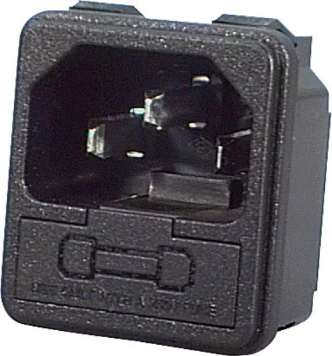 Snap-in chassis mount. 
Uses M205 type fuse, with space for a spare.
10A 240VAC