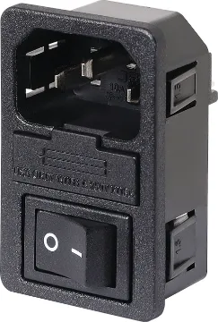 C14 Male Socket Chassis Snap-In Fused Switched 10A IEC Panel cutout 28 x 48mm. Suits 1.5mm Chassis.
10A 240VAC
Suits M 205 fuse