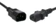 0.75m IEC C13 - C14 10A Black Appliance Mains Power Cable IEC Female to IEC Male 0.75m. Energy Authority approved
