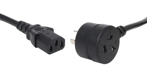 Features a piggyback 3 pin mains plug to IEC plug. Energy authority approved. Typically used to daisychain power in lighting rigs. 10A.