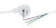 2m 7.5A 3 Pin White Bare Ends 90° Mains Power Cable 7.5A 3 pin 2m white, bare ends 6.4mm diameter. Energy Authority approved.