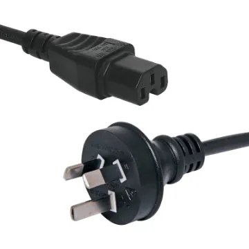 1m IEC15 10A to 3 Pin Black Appliance Mains Power Cable IEC15 Female to 3 Pin 1m. Energy authority approved.