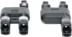 MC4 style dual line plug adaptor designed for use when daisy chaining solar panels together. 
