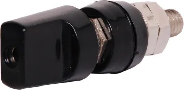Black 50A Heavy Duty Binding Post 50A heavy duty binding post with 4mm banana socket.
8mm mounting hole.
Overall dimensions: 19.7 x 60.5D mm
