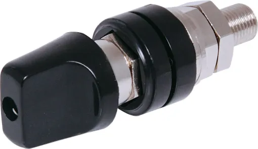 80A heavy duty binding post with 4mm banana socket. 

10mm mounting hole.

Overall dimensions: 24.5 x 71D mm.