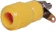 Yellow Plastic Binding Post With 4mm Banana Socket. 10A @ 125V AC.
Mounting Hole 8mm.
