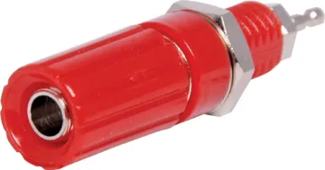 Red Captive Head Binding Post With 4mm Banana Socket and Crosshole.
10A @ 125V AC