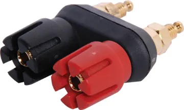Dual Binding Post Rated at 20A @ 125V AC. Mounting Hole 12.5mm Spaced at 19mm. Gold Contacts