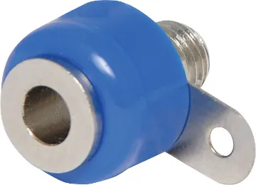 Blue Banana Socket Red. Rated at 10A @ 125V AC.
Can be mounted non-insulated (6mm Ø hole required) or insulated 8mm Ø hole.